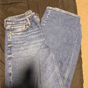 American Eagle Outfitters Straight-Leg Women's Jeans in Blue Denim